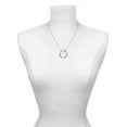 thumbnail image 3 of Delight Jewelry Silvertone Mini Two Sided White Heart Gymnastics Mom Ring Charm Necklace, 18", 3 of 4