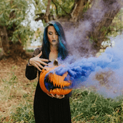 King of Sparklers Blue Smoke Bomb Halloween Party Gender Reveal Supplies Colorful Effect Confetti Smoker (Blue 1PC)
