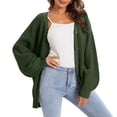thumbnail image 2 of Kureaily Women Casual Cardigan Sweater Coat Button Down Long Sleeve Oversized Knit Cardigans Solid Color Cardigan, 2 of 4