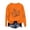 B-Orange, variant on JTZGDY Thanksgiving Day Sweatshirts for Women Fashion Halloween Pumpkin Printed Long Sleeve Crewneck Graphic Holiday Tees Shirt Loose Fit Casual Pullover Tops