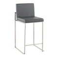 thumbnail image 4 of LumiSource Fuji High Back 26" Fixed-Height Counter Stool - Set Of3, 4 of 6