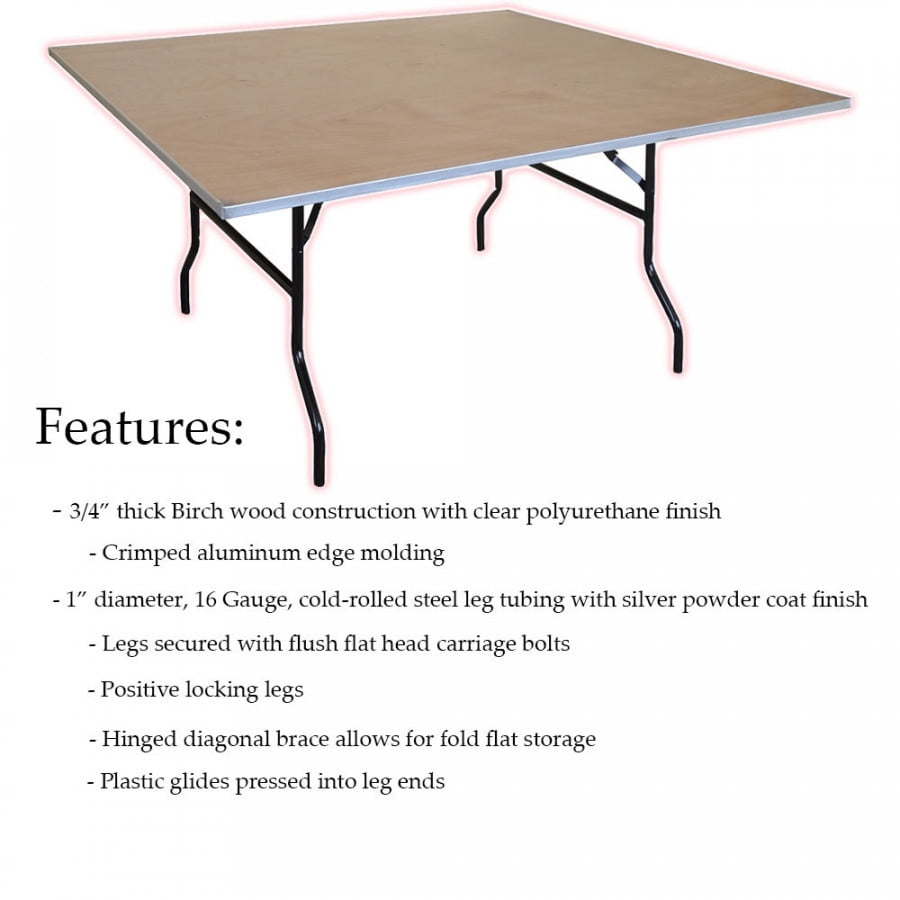 square folding table and chairs