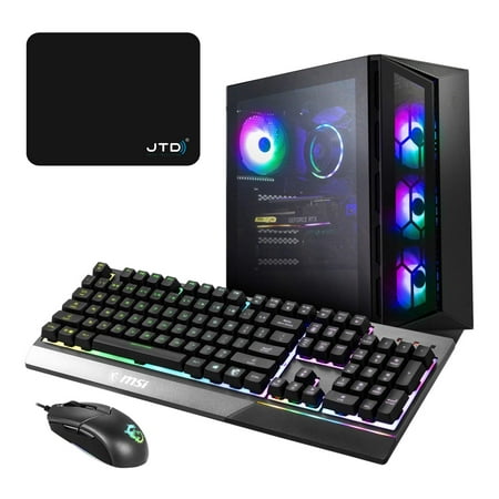 MSI Aegis RS Gaming Desktop PC, Core i7-10700KF 8-Core, NVIDIA GeForce RTX 3080 10GB (32GB DDR4 RAM | 2TB PCIe SSD | 2TB HDD) Windows 10 Pro Gamer PC Computer Bundle with JTD Mouse Pad