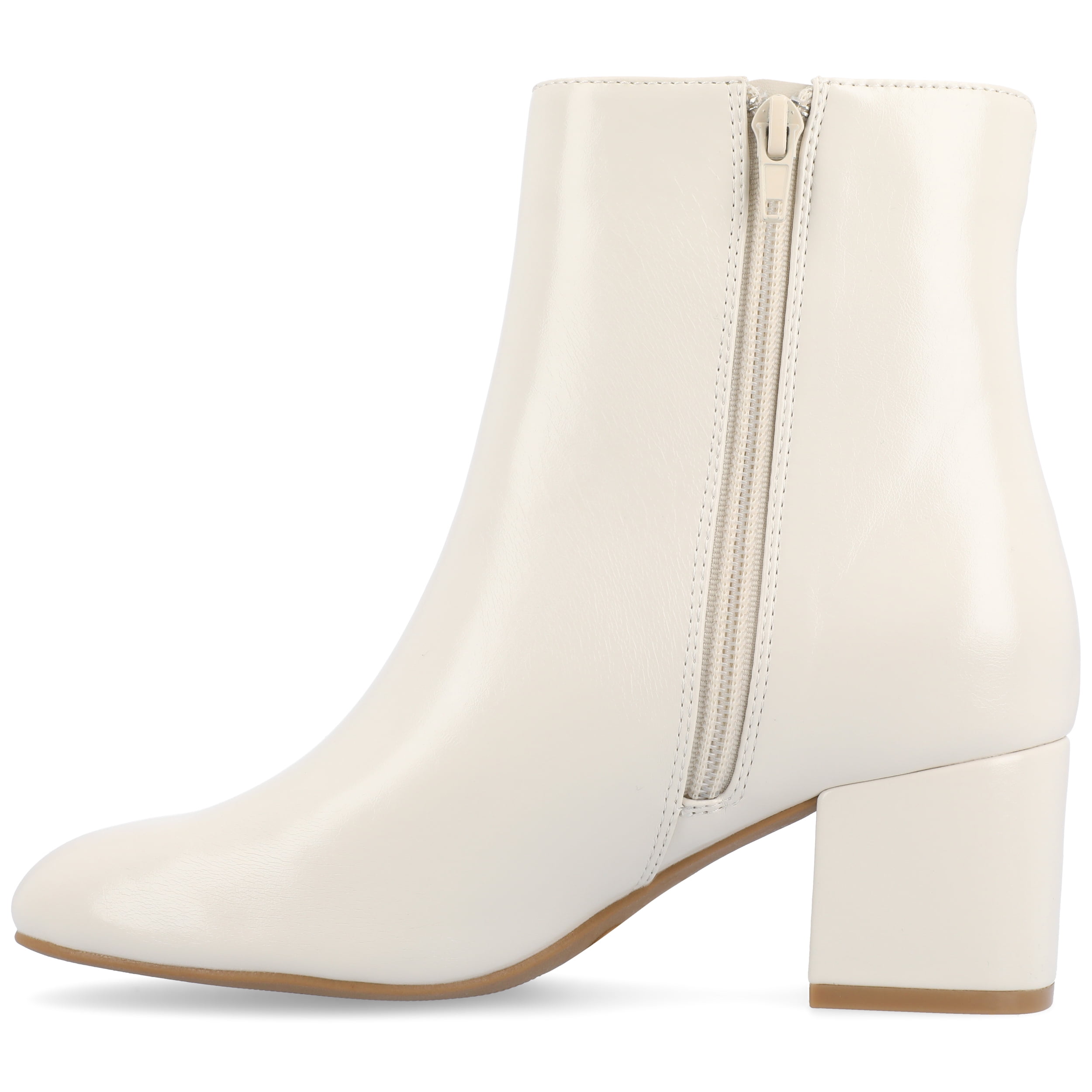 Journee Womens Adria Vegan Leather Square Toe Booties