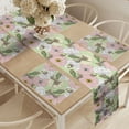 thumbnail image 2 of Ambesonne Exotic Table Runner & Placemats, Parrots and Tropical Flowers, Placemat 4 pcs + Runner 12"x72", Pale Green and Multicolor, 2 of 2