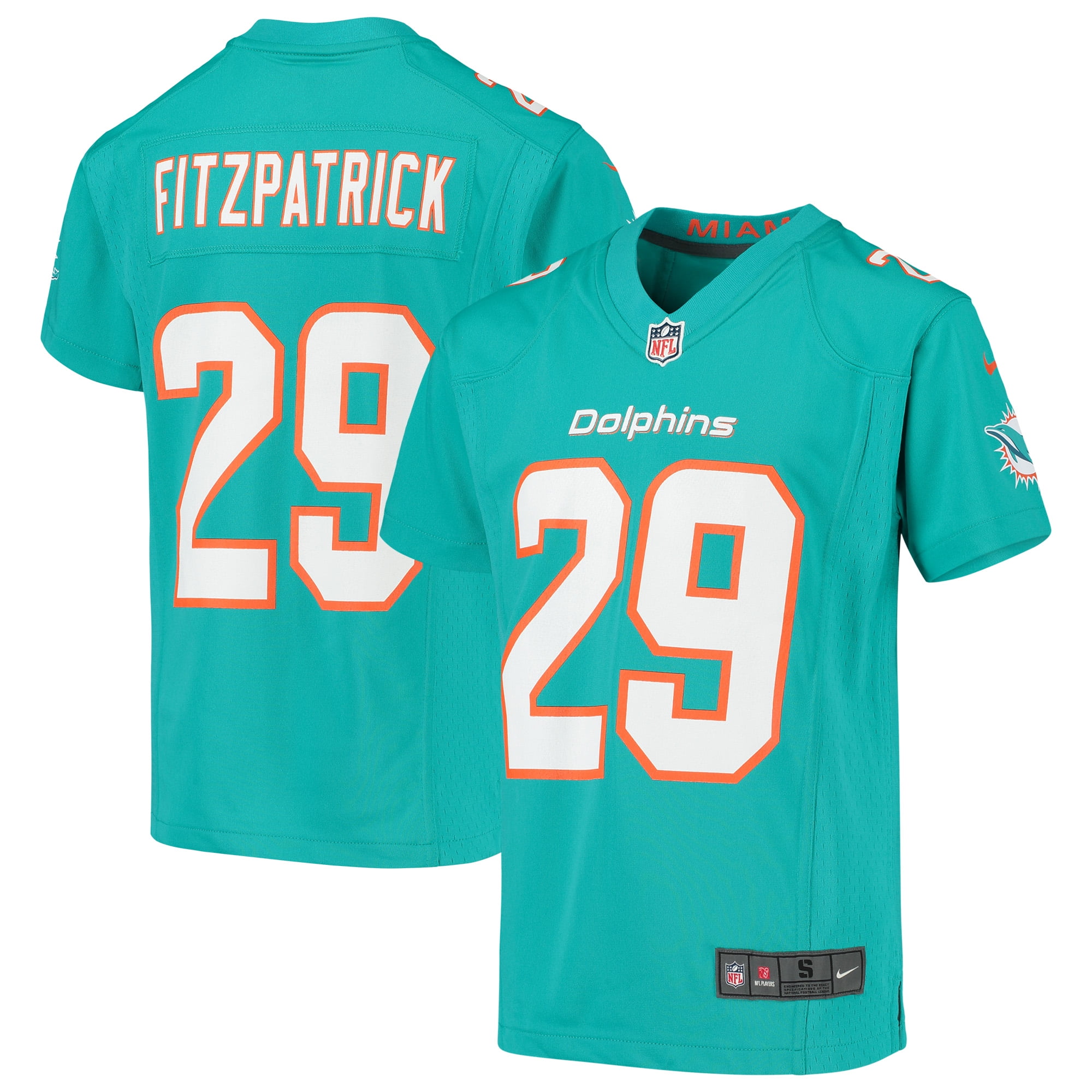 Minkah Fitzpatrick Miami Dolphins Nike Youth Game Jersey - Aqua ...
