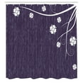 thumbnail image 2 of Ambesonne Dark Purple Shower Curtain, Violet Beauty Floral, 69"Wx84"L, Quartz, 2 of 4