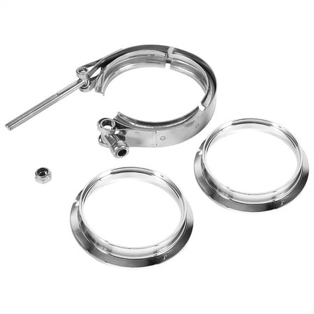 2 Inch Stainless Steel V-Band Clamp & Flange Kit - For Turbocharger & Exhaust Piping