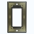 thumbnail image 5 of Metal Light Switch Plate Cover Elegant Victorian Black Yellow Frame FRA053, 5 of 13