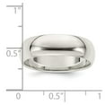 thumbnail image 4 of Auriga Fine Jewelry 925 Sterling Silver 7 mm Half Round Band for Men Size 11, 4 of 6