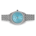 thumbnail image 7 of Elegant Women's 32mm Iced Diamond Watch - Shiny Sleek Dial with Sparkling Simulated Crystals - Adjustable Bling-ed Metal Band - Luxury Timepiece - Silver Tone Finish, 7 of 7