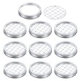 thumbnail image 1 of Uxcell 10 Pack Mason Jar Lid for Flower Insert Wide Mouth Canning Jar with Square Grids, 1 of 6
