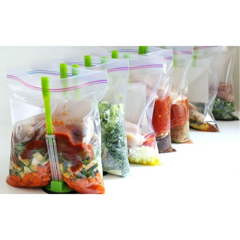 4pcs Baggy Rack Holder for Food Prep Bag/Plastic Freezer Bag
