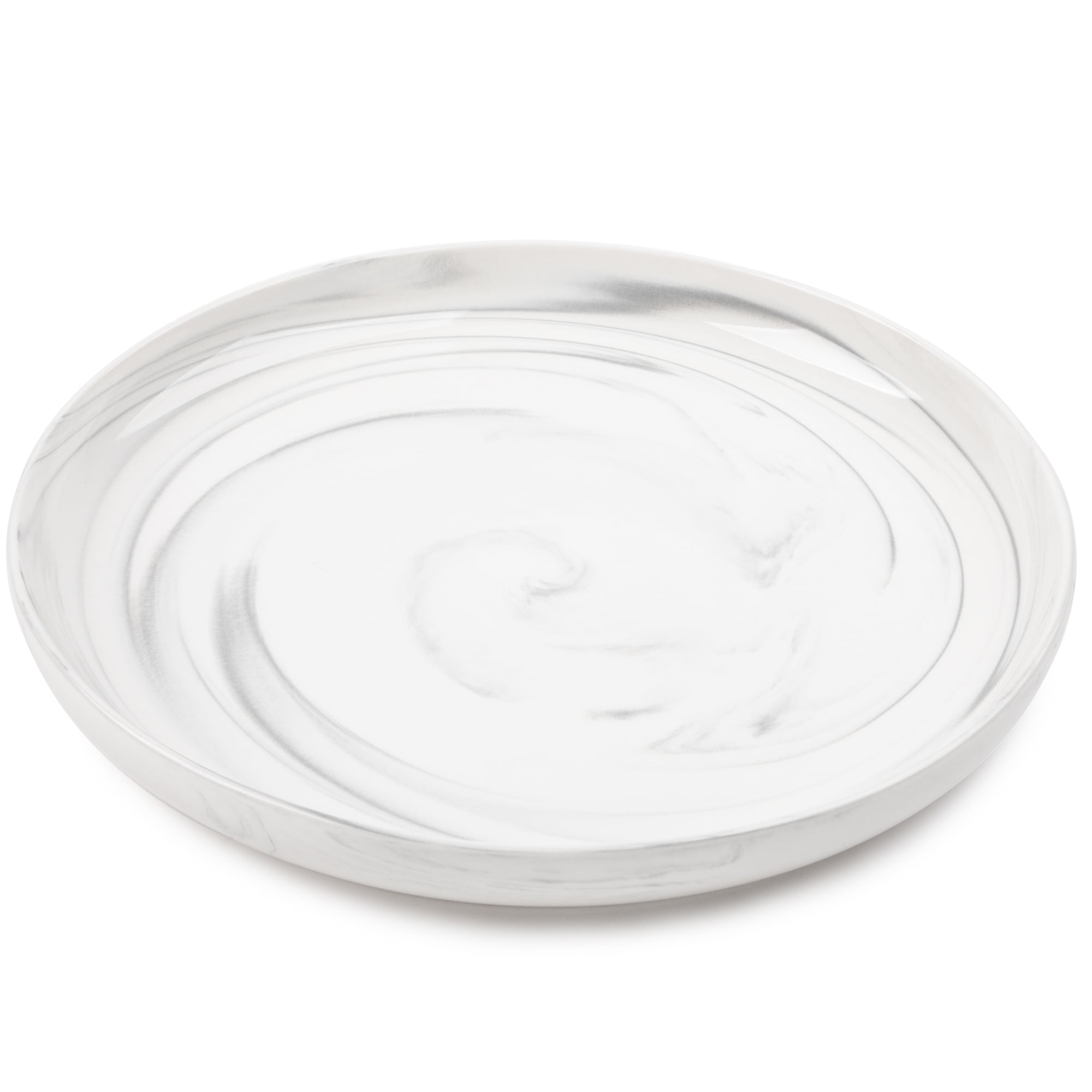Thyme & Table Gray Marble Ceramic Dinner Plate