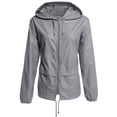 thumbnail image 1 of Chubasquero ligero con capucha para mujer, chaqueta impermeable para la lluvia activa al aire libre con sudaderas con capucha, chaqueta informal de manga larga ajustada con cremallera para mujer, 1 of 1