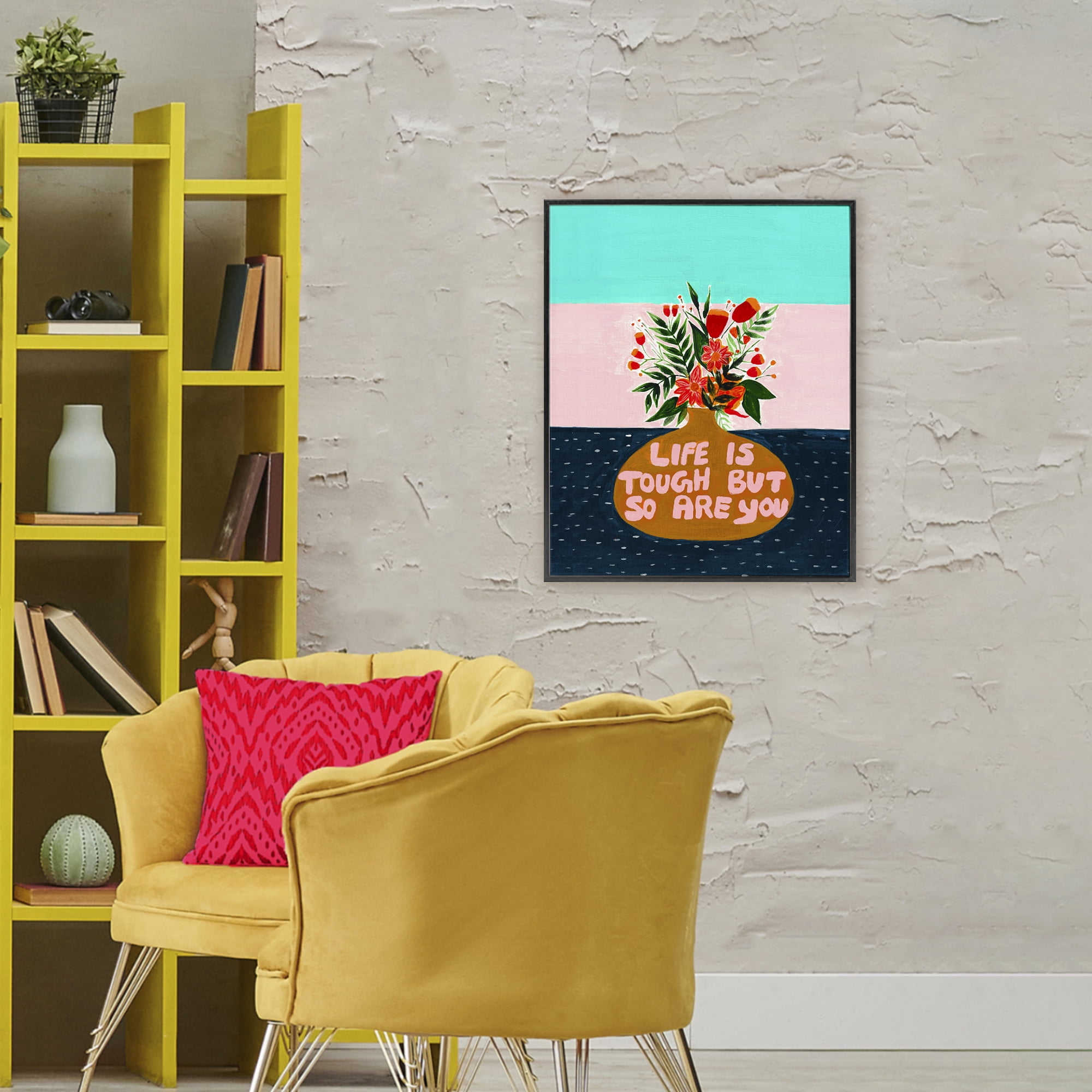 Life Tough So Are You Black Framed Giclee Art, design by Nabeela Rumi