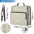 thumbnail image 2 of FORMRS Zipper Binder with Shoulder Strap 2-inch Ring 500 Sheet Capacity File Bag, Green Floral Stripe Pattern, 2 of 5