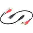 thumbnail image 2 of Cable PASOW 2 paquete de 3.5 mm estéreo femenino a 2RCA macho RCA audio, 2 of 2