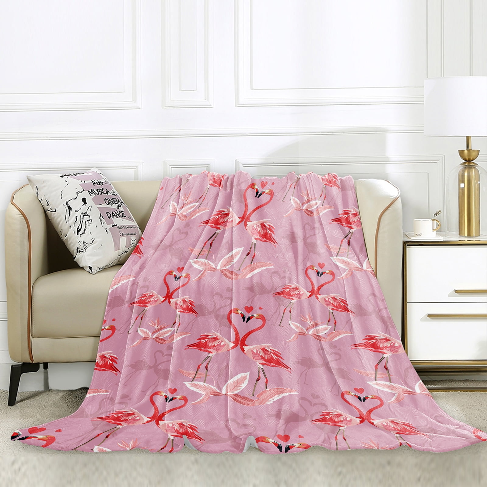 Flamingo Gifts for Women Fuzzy Blanket, Plush Blanket, Fluffy Blanket
