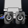 thumbnail image 1 of Minkissy 1Pair Gaming Speakers USB Powered Wired Computer Speakers with LED Light and Wide Compatibility for Home, 1 of 8