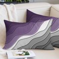 thumbnail image 2 of Purple Grey Ombre Pillow Covers 12"x20", Modern Geometric Abstract Aesthetics Cream Soft Brushed Microfiber Breathable Throw Pillow Covers, Pillowcase with Zipper for Couch Sofa Bedroom Living Room, 2 of 9