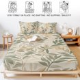 thumbnail image 5 of King Size Fitted Sheet Set - Sage Green Yellow Botanical 3 Piece Bedding Sets 16" Deep Pocket Fitted Sheet with 2 Pillowcases, Vintage Spring Summer Brushed Microfiber Hotel Luxury Bed Sheets, 5 of 9
