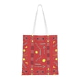 thumbnail image 1 of DouZhe Reusable Grocery Bags, Geometric Decorative Ethnic Style Lightweight Polyester Canvas Cloth Tote Bag for Travle Gym Shopping School, 15" x 16", 1 of 7