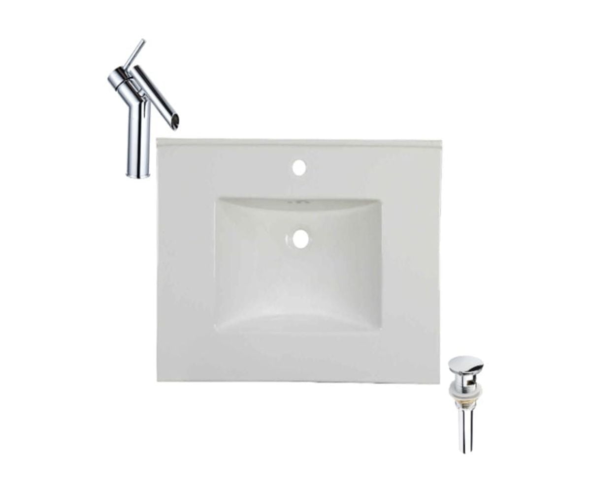 DROP Bath and Kitchen DR091398 Bathroom Vanity Top Set