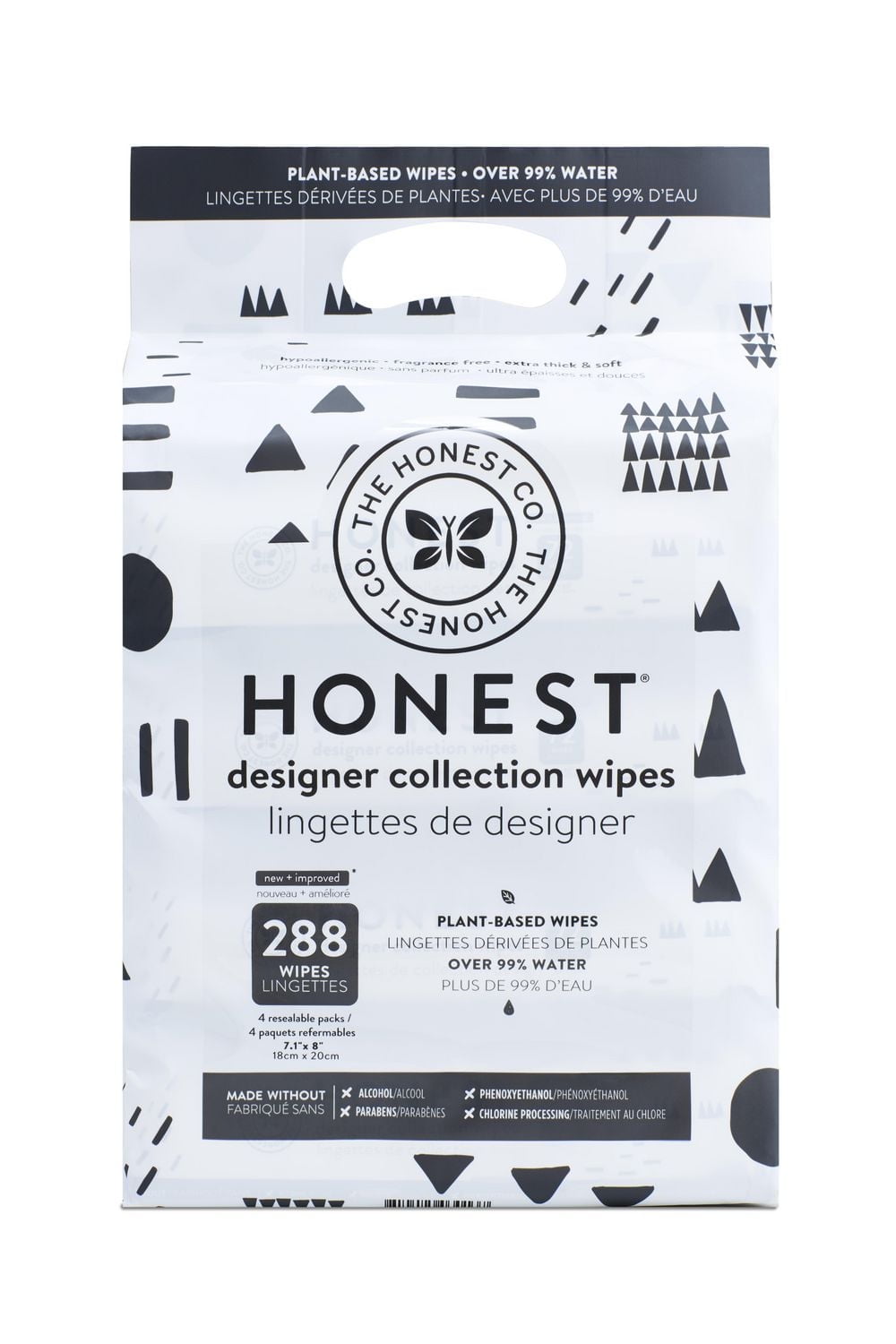 The Honest Company Wipes 288 CT Pattern Play - Hypoallergenic - Walmart.ca