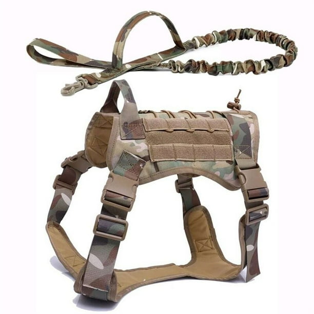 Arnés táctico militar para perro, chaleco duradero para perro mediano y grande, con Clip frontal, aplicación de la Ley K9, Pastor Alemán