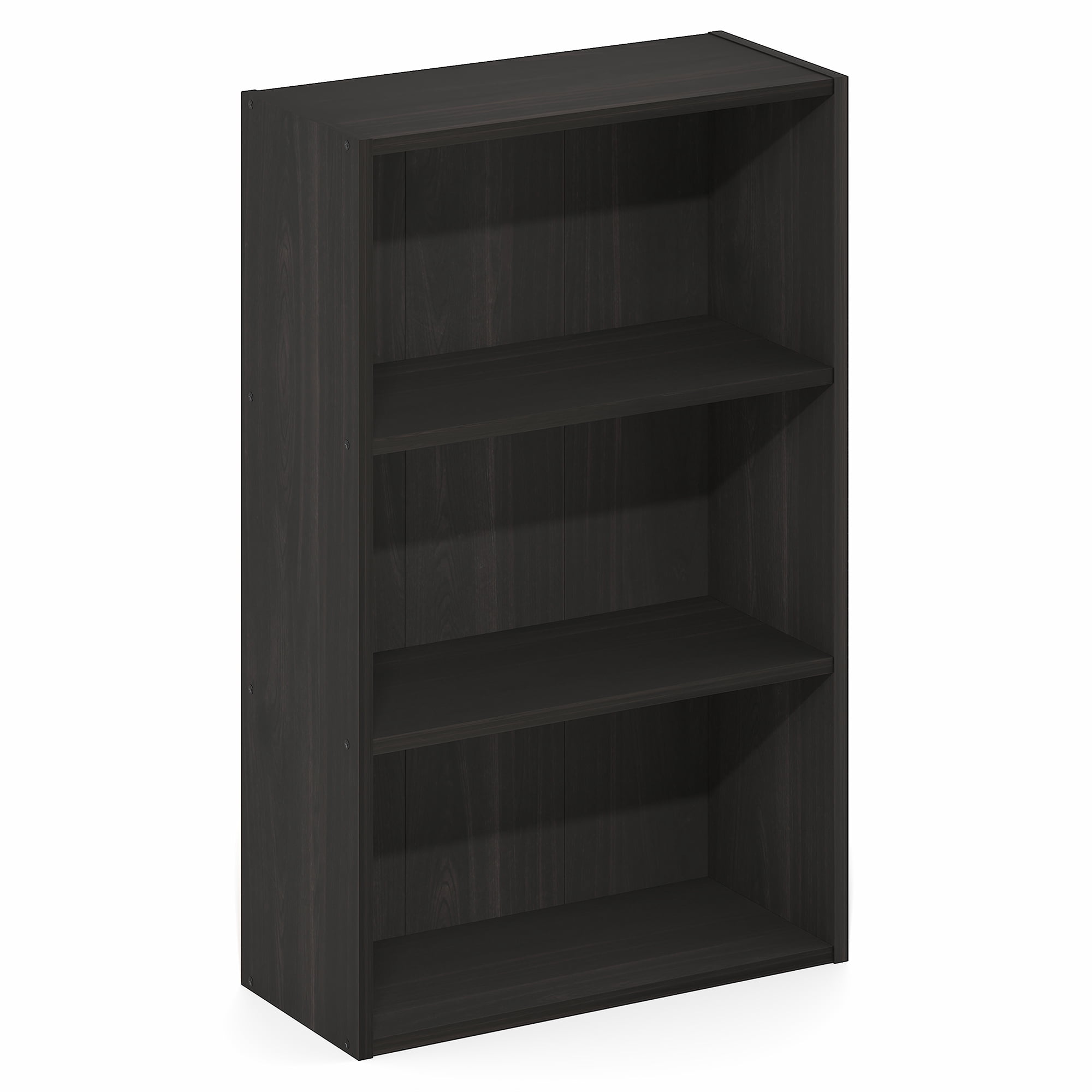 Furinno BASIC 3-Tier Media Storage Rack with Open Cube Shelves, 7 x 17 x 26 Inches, Espresso