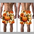 thumbnail image 3 of luoweisi Men's Beach Shorts Quick Dry Swim Trunks with Mesh Lining Thanksgiving Pumpkin XL, 3 of 5