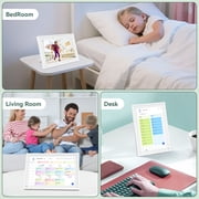 Tabwee 10.1 Inch WiFi Digital Calendar, Smart Touchscreen Interactive Display for Family Schedules Chore Chart, Meal Planner, To Do List, Smart Sync Switchable Digital Photo Frame w/Desk Stand