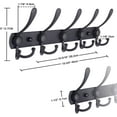 thumbnail image 6 of Wall Mounted Coat Rack Stainless Steel, 15 Hooks, 18" Black, Limited to 33lb, 6 of 8