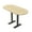 Blonde Surfside Ash w/Black Base, variant on Racetrack Bistro Height Meeting Table T-Shaped Metal Base 34x70 Bar Table