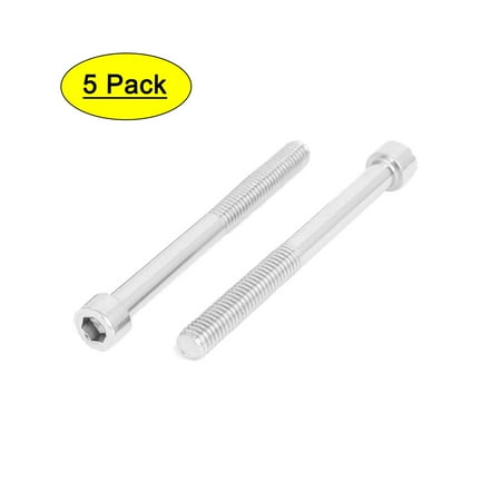 

Unique Bargains M8x80mm Stainless Steel Half Thread Hex Key Socket Head Cap Screws Bolts 5pcs