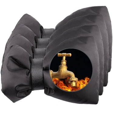 CGACOL Outdoor Faucet Covers for Winter Freeze Protection Outdoor Faucet Spigot Cover Socks 4 Pack Waterproof Insulated Faucet Protector for Cold Weather Reusable Ice-Defence Windproof 4 Pack