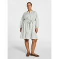 thumbnail image 2 of Terra & Sky Women's Plus Mini Tiered Shirt Dress, Sizes 0X-5X, 2 of 5