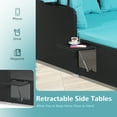 thumbnail image 6 of Gymax Patio Hand-Woven PE Wicker Daybed Outdoor Loveseat Sofa Set w/ Turquoise Cushions, 6 of 10