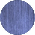 thumbnail image 1 of Ahgly Company Machine Washable Indoor Round Abstract Blue Contemporary Area Rugs, 8' Round, 1 of 4