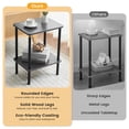 thumbnail image 3 of Set de mesa auxiliar Apicizon, 40 x 30 x 52 cm, color gris, 2 niveles, 3 of 8