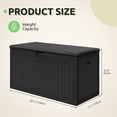 thumbnail image 2 of Dextrus 230 Gallon Resin Deck Box, Weatherproof UV-Resistant Outdoor Storage Box for Patio Garden, Black, 2 of 7