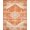 Orange, Pattern 19, variant on ODIKA 8'x10' Washable Area Rug Non-Shedding, Easy Care, Geometric Abstract Interlocking Vintage Distressed Mid Century for King Size Bedroom Under Bed, Master Suite