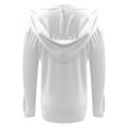 thumbnail image 5 of Womens Cardigans Long Sleeve Solid Color Hooded Knit Outerwear V Neck Button Down Open Front Soft Casual Work Sweaters for Women, 5 of 5