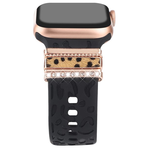 Fiudx Accesorios para Correa de Reloj, Elegante Juego de Anillos Decorativos, Elegantes Hebillas de Diamantes, Material de Acero Inoxidable Duradero, Personaliza Tu Reloj, Regalo Perfecto para Ella,