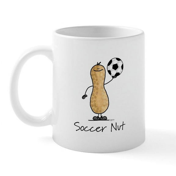CafePress - Soccer Nut Mug - 11 oz Ceramic Mug - Novelty Coffee Tea Cup