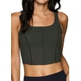 thumbnail image 3 of RBX Active Women's Corset Satin Piping Longline Sports Bra/Tank Top, 3 of 5