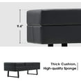 thumbnail image 6 of BarberPub 3-Seat Waiting Room Bench Chair, Salon Guest Reception Bench, Lobby Chairs, 440 lbs Capacity, Dark Grey, 6 of 10