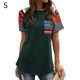 thumbnail image 3 of Qarigey Top con dobladillo en la parte delantera a rayas para mujer Prendas para la parte del cuerpo Verde S Qarigey AP001701-06, 3 of 6
