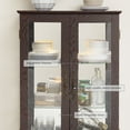 thumbnail image 5 of CKEASEAN Lighted Curio Cabinet with Glass Shelves & Mirrored Back, Living Room Showcase, 5 of 9